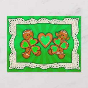 Postal NIÑOS DE SHAMROCK, RAYOS DE CORAZÓN Y LUZ por SHAR