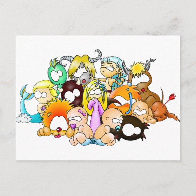 Postal Niños de ZodiaK (Anverso)
