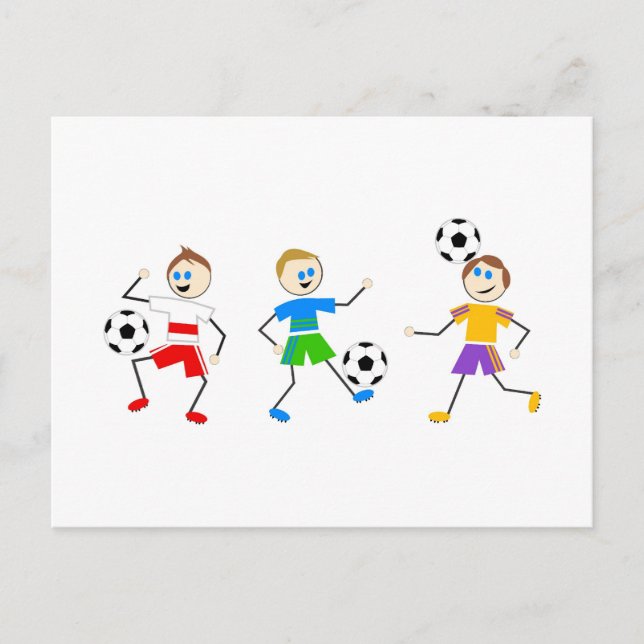 Postal Niños del fútbol (Anverso)