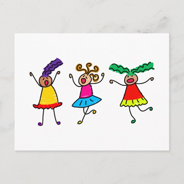 Postal Niños divertidos (Anverso)