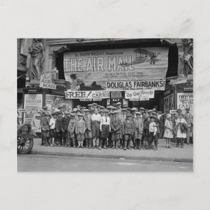 Postal Niños en el cine, 1925
