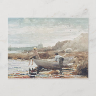 Postal Niños en la playa