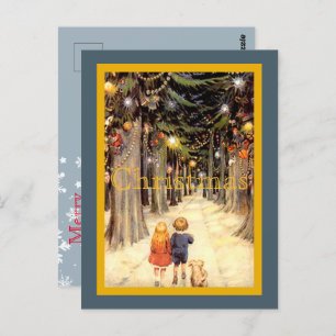 Postal Niños en Lane Navidades