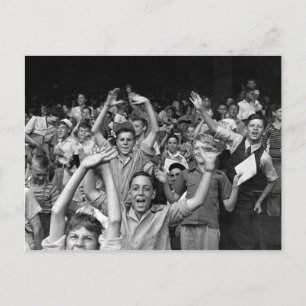 Postal Niños en un partido de pelota, 1942