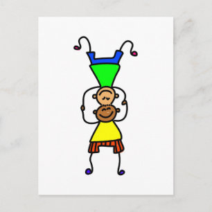 Postal Niños equilibrados