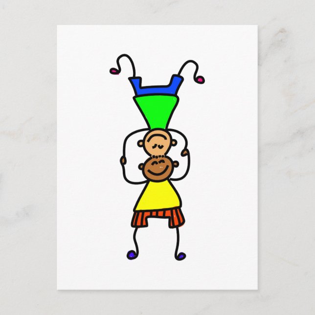 Postal Niños equilibrados (Anverso)