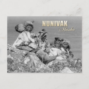 Postal Niños esquimales disfrazados, Nunivak, Alaska