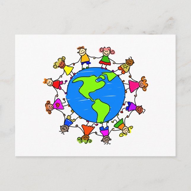 Postal Niños estadounidenses (Anverso)