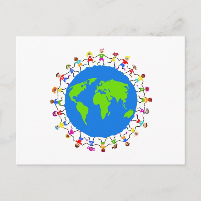 Postal Niños globales (Anverso)