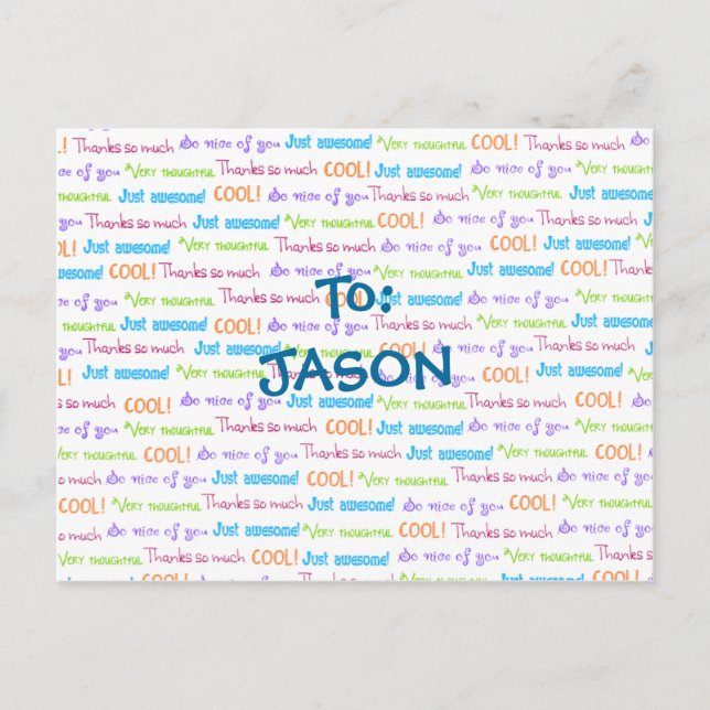 Postal Niños Gracias (Anverso)