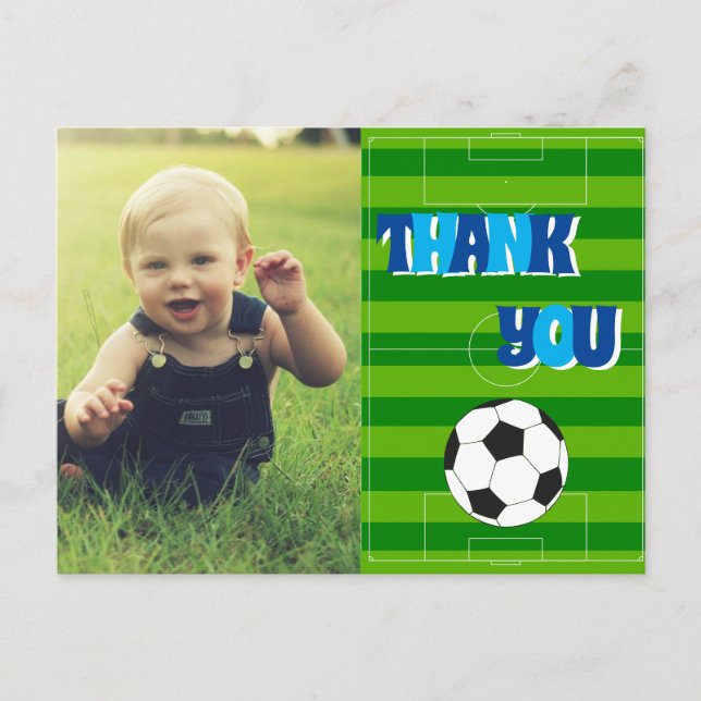 Postal Niños Gracias fútbol (Anverso)
