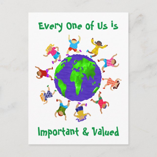 Postal Niños importantes y valiosos (Anverso)