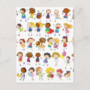 Postal Niños jugando