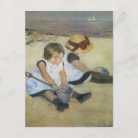 Niños jugando en la playa por Mary Cassatt