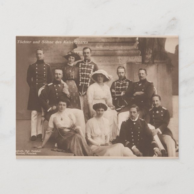 Postal Niños KAISER WILHELM II Alemania #025D (Anverso)