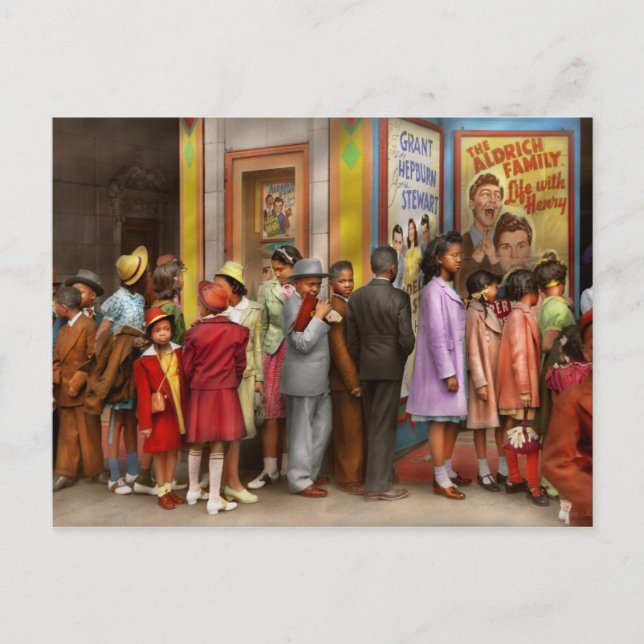 Postal Niños - La matiné del domingo 1941 (Anverso)