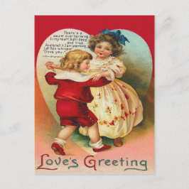 Postal Niños Lindos Bailando Corazón Poema