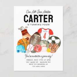 Postal Niños modernos Bolas Deportivas Todos los Niños Es