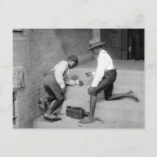 Postal Niños negros disparando a los niños de 1901
