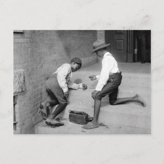 Postal Niños negros disparando a los niños de 1901