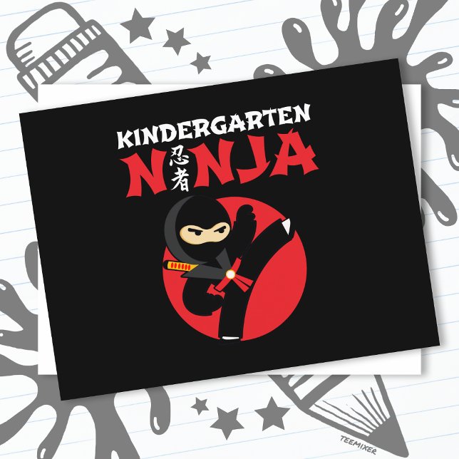 Postal Niños Ninja Kick El Primer Día De Vuelta A La Escu (Subido por el creador)