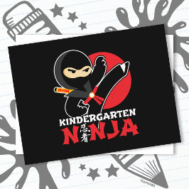Postal Niños Ninja Kick El Primer Día De Vuelta A La Escu