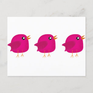 Postal Niños pajarito lindo 