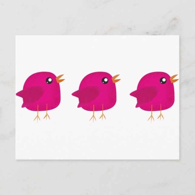 Postal Niños pajarito lindo  (Anverso)