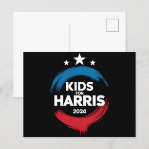 Postal Niños Para Harris Presidente Niños Aman a Kamala H