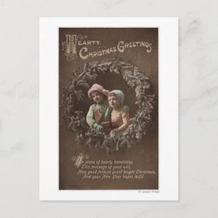 Postal Niños pequeños en armería