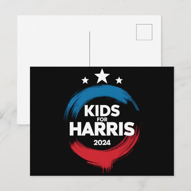 Postal Niños Por El Presidente Harris Los Niños Aman A Ka (Anverso / Reverso)
