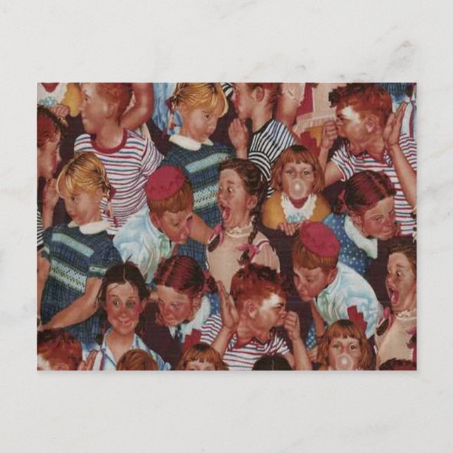 Postal Niños retro (Anverso)