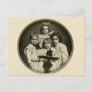 Postal Niños victorianos graciosos y temblorosos Demonio 