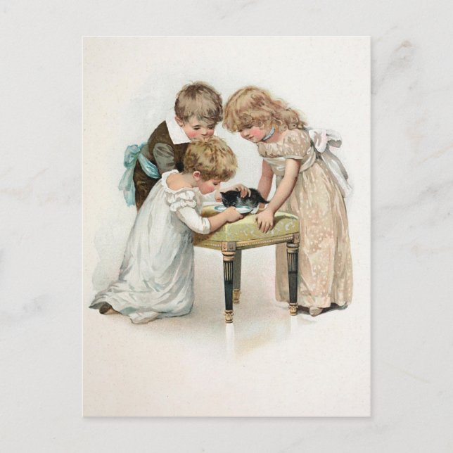 Postal Niños y adultos (Anverso)