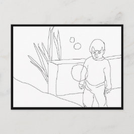 Postal - Niños y burbujas