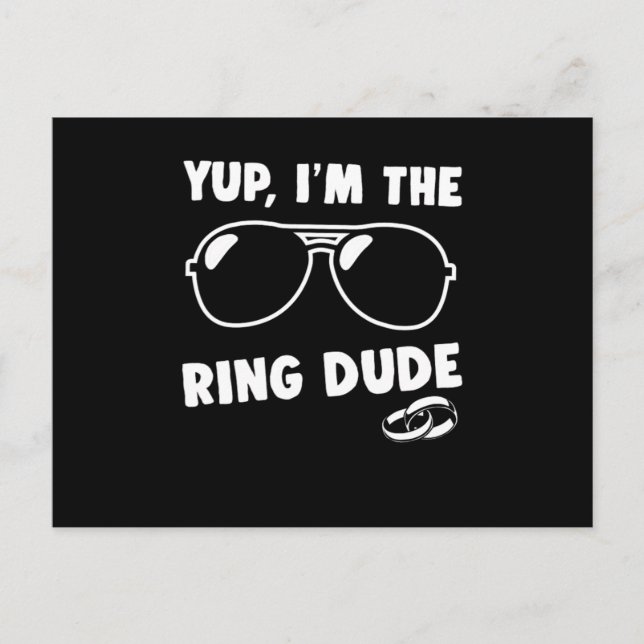 Postal Niños Yup IM The Ring Dude Boda Bearer Boys (Anverso)