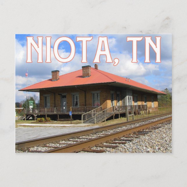 Postal Niota, estación de tren histórica 1854 del TN (Anverso)