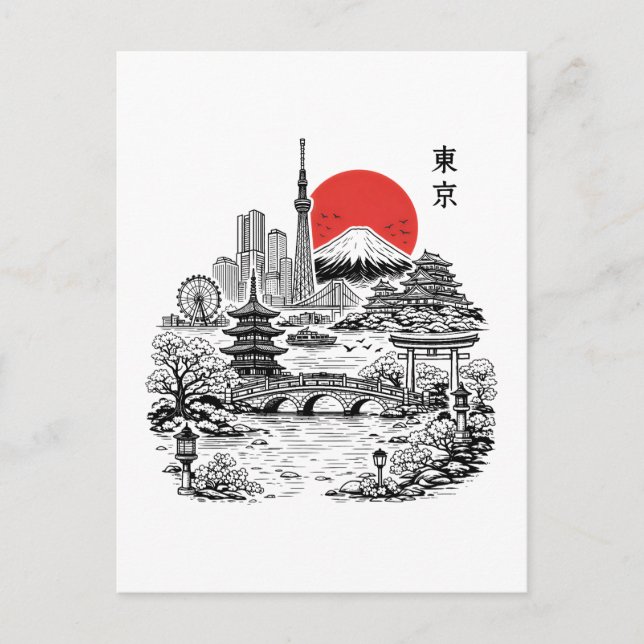 Postal Nippon Sakura Tokyo Sakura  (Anverso)