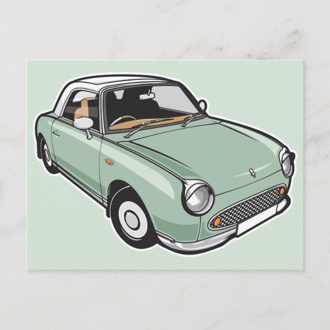 Postal Nissan Figaro Emerald Green (Anverso)