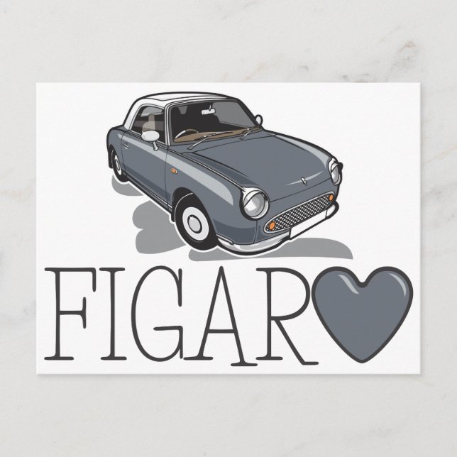 Postal Nissan Figaro Lapiz Gray (Anverso)