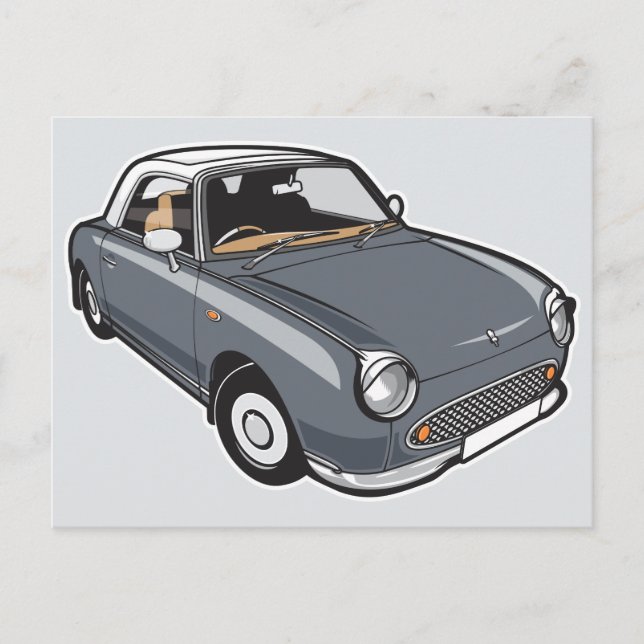Postal Nissan Figaro Lapiz Gray (Anverso)