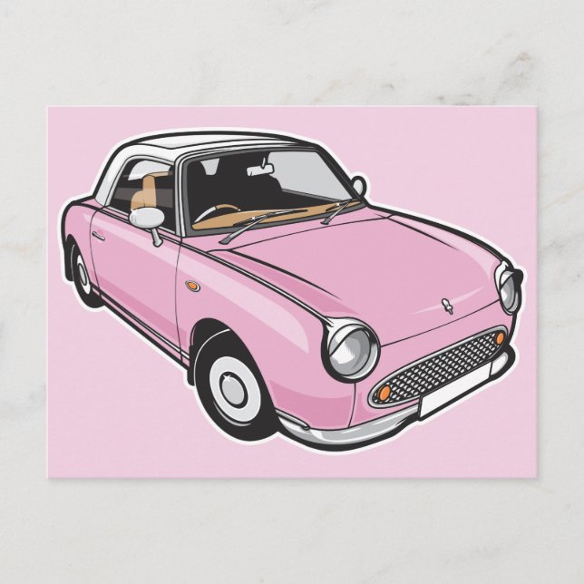Postal Nissan Figaro Pink (Anverso)