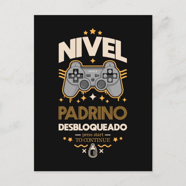 Postal Nivel padrino desbloqueado (Anverso)