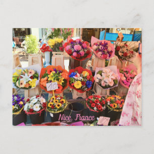 Postal Niza, Francia - Mercado de flores - Marche aux Fle