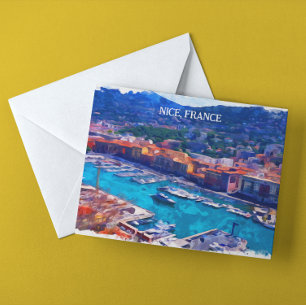 Postal Niza Francia Riviera Marina
