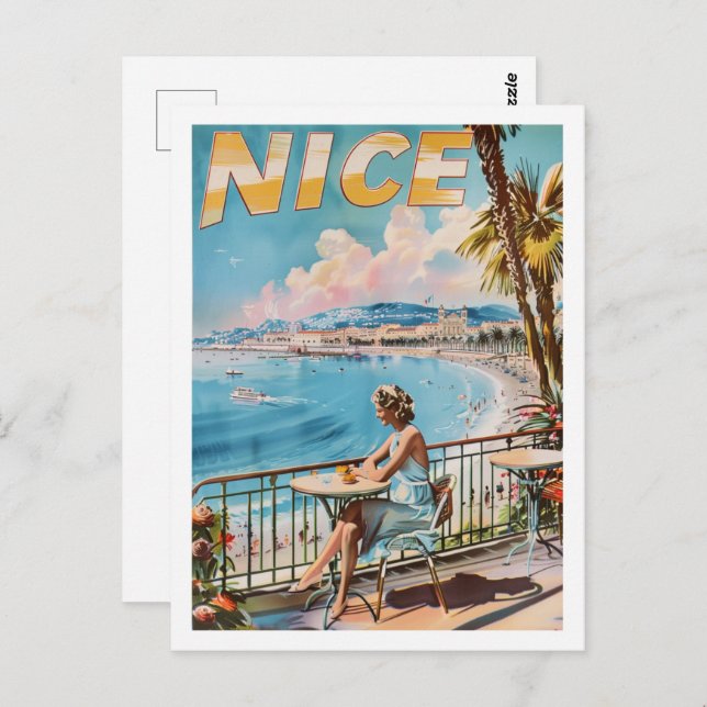 Postal Niza Francia Vintage Famoso Travel Place (Anverso / Reverso)