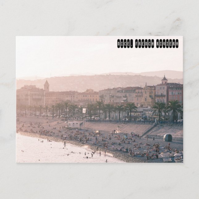 Postal Niza, Riviera Francesa (Anverso)