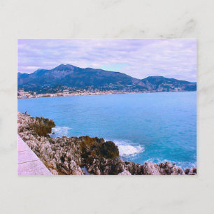 Postal Niza, Riviera Francesa, bahía del puerto, Mediterr