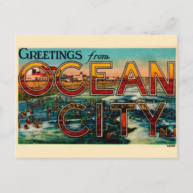 Postal NJ de Old Ocean City (Anverso)
