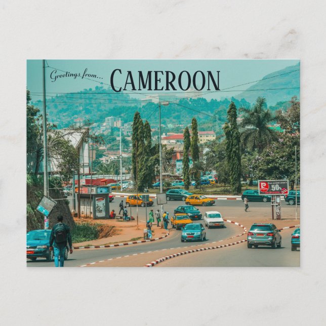Postal Nlongkak Yaounde Camerún (Anverso)